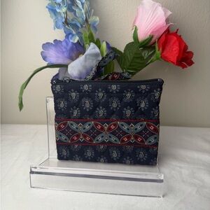 NWOT Vera Bradley Classic Navy Coin Purse Retired Pattern Vintage - LAST ONE!